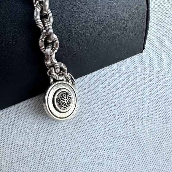 Brighton Rope Link Bracelet, Silver Tone, 7" + 1" Extender, NWT - Picture 3 of 12